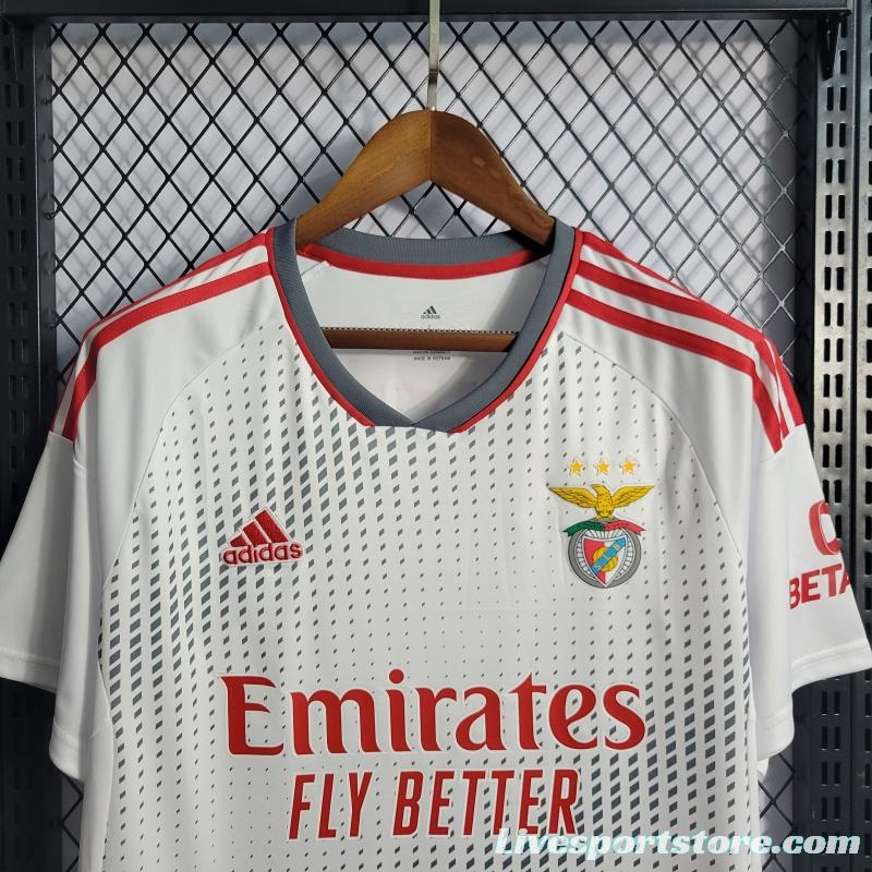 22/23 Benfica Third White Soccer Jersey