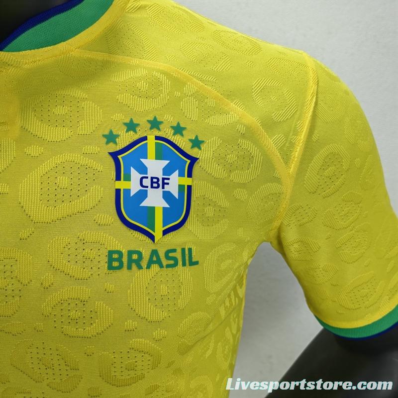 Player Version 2022 Brazil Home Soccer Jersey