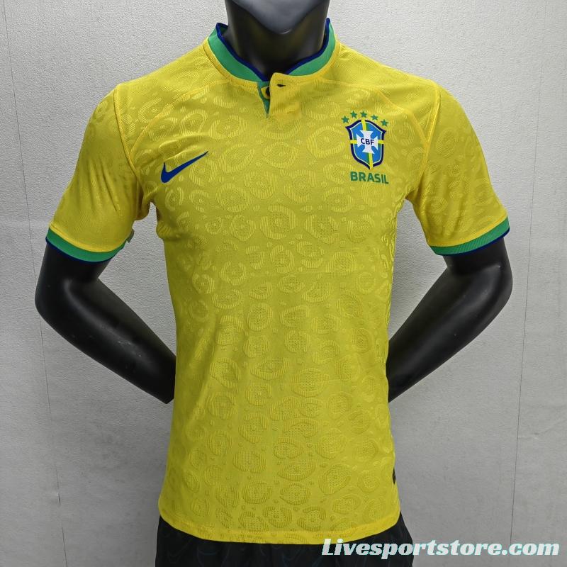 Player Version 2022 Brazil Home Soccer Jersey