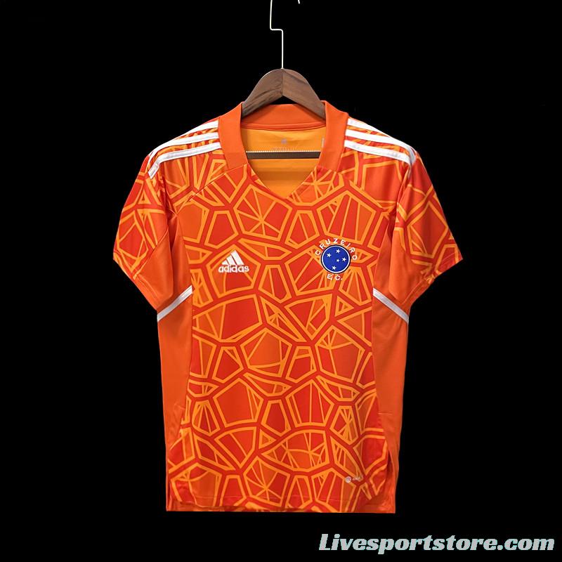 22/23 Cruzeiro Goalkeeper Orange Jersey