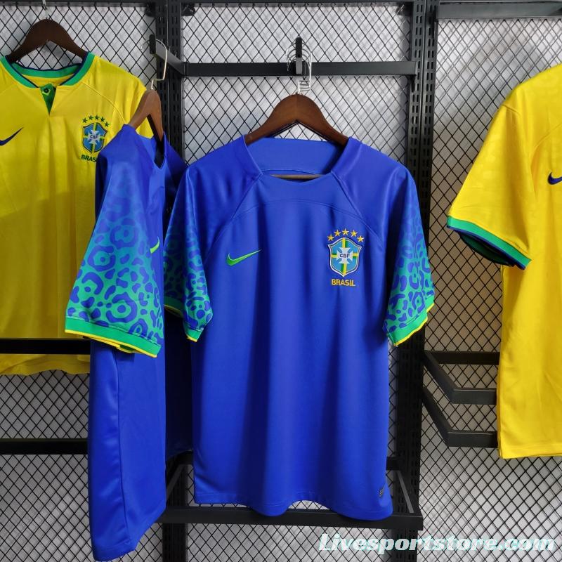 2022 Brazil Away Soccer Jersey