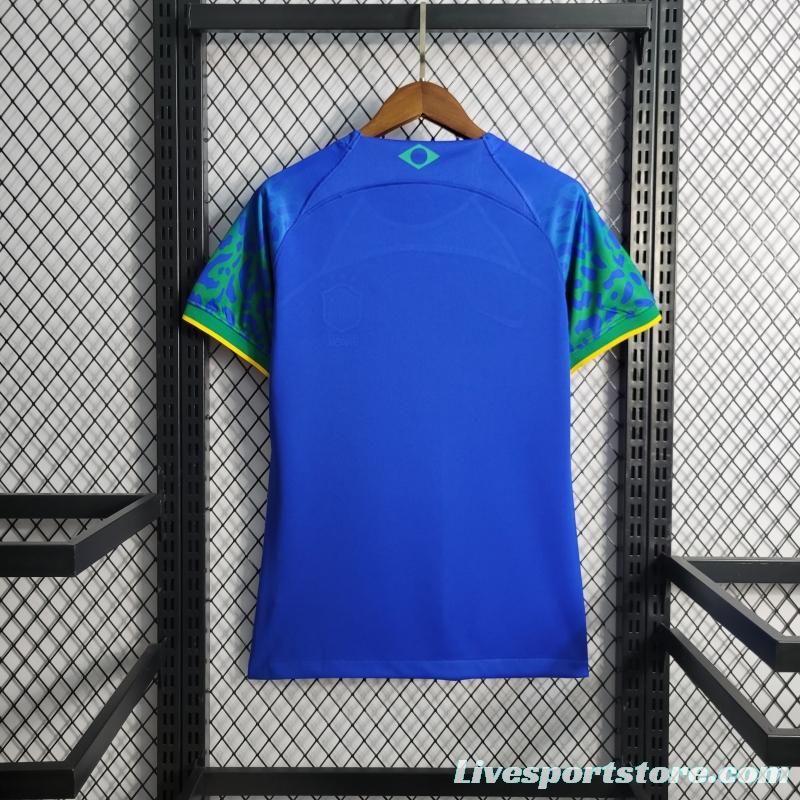 2022 Woman Brazil Away Soccer Jersey