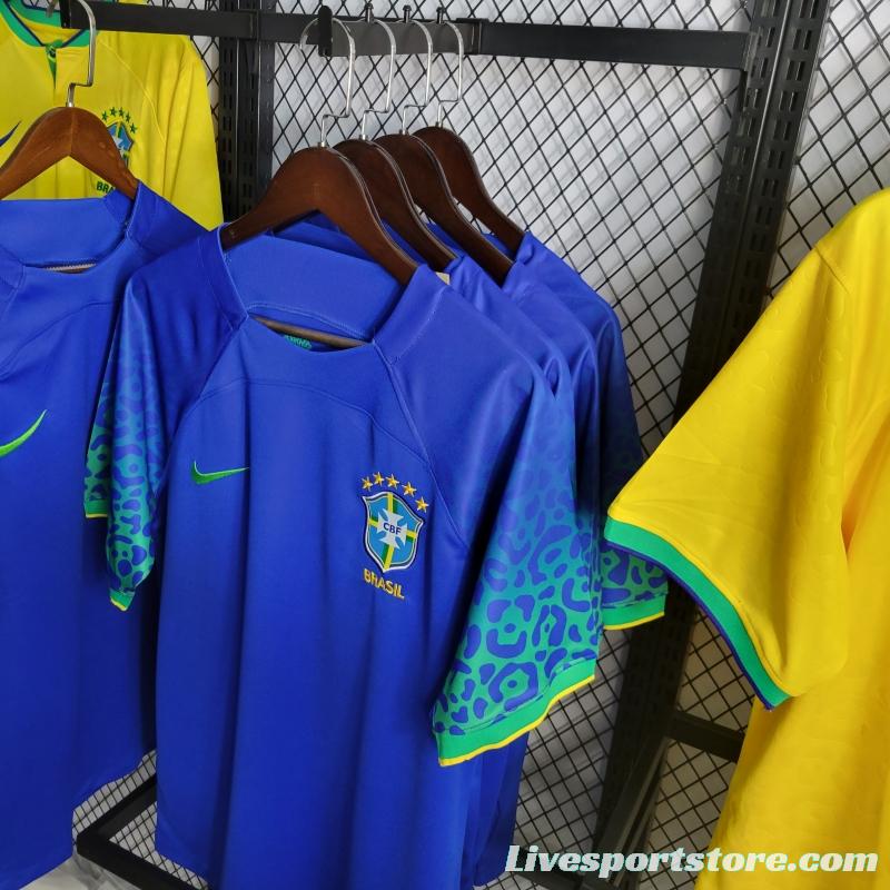 2022 Brazil Away Soccer Jersey