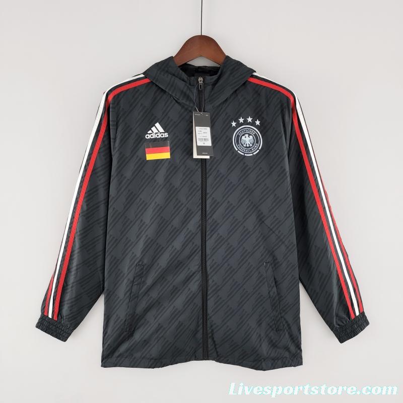 2022 Germany Windbreaker Black Red And White