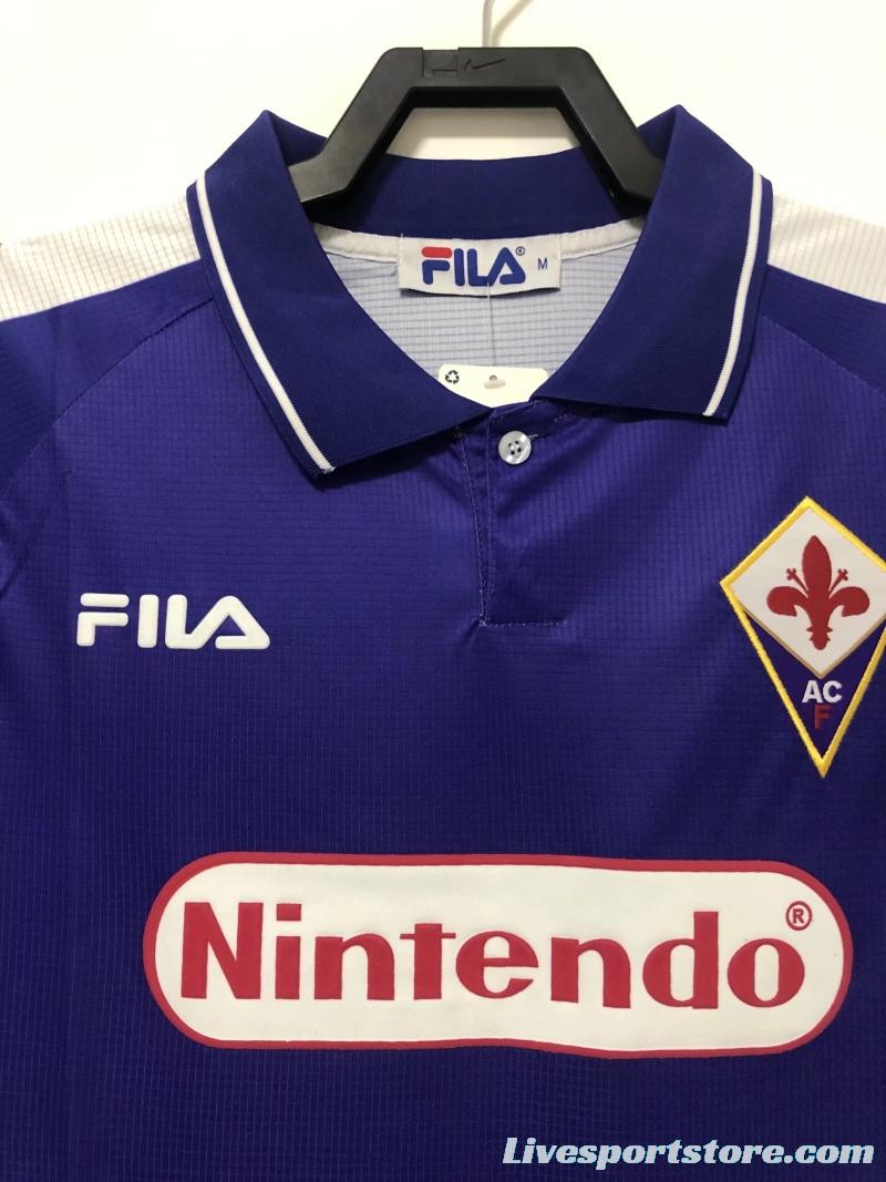 Retro 98/99 Fiorentina Home Soccer Jersey