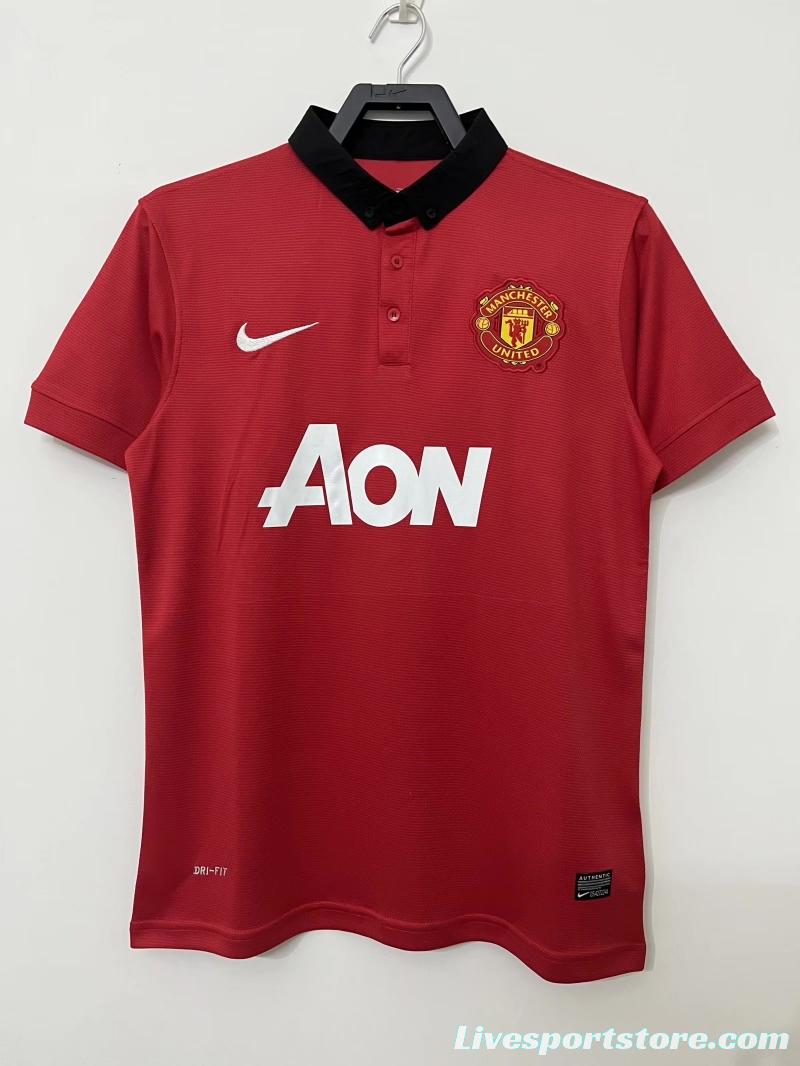 Retro 13/14 Manchester United Home Soccer Jersey