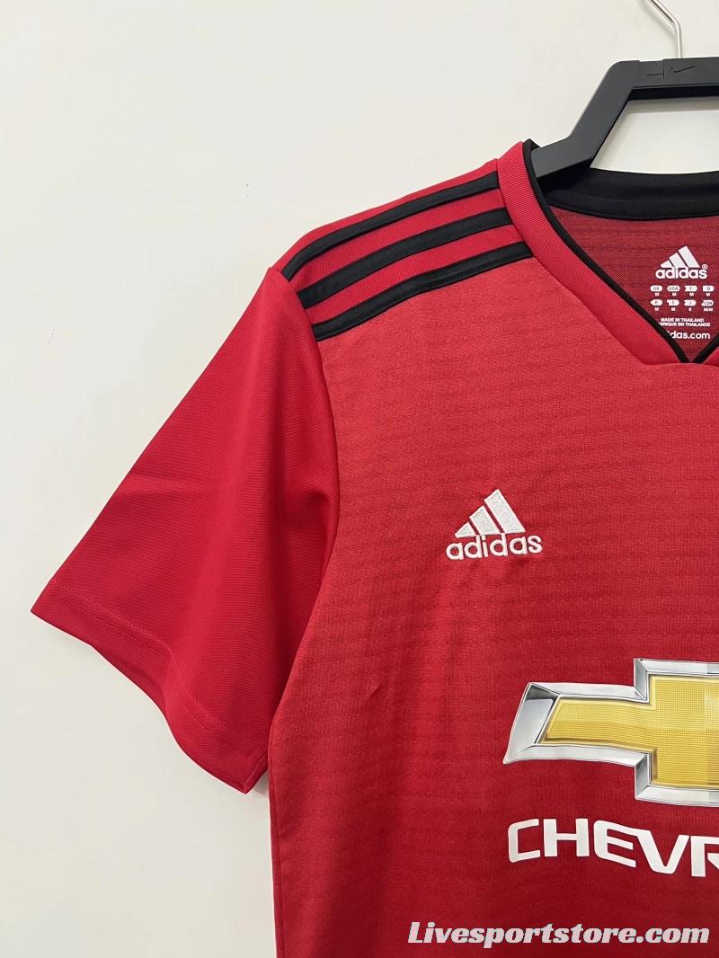 Retro 18/19 Manchester United Home Soccer Jersey