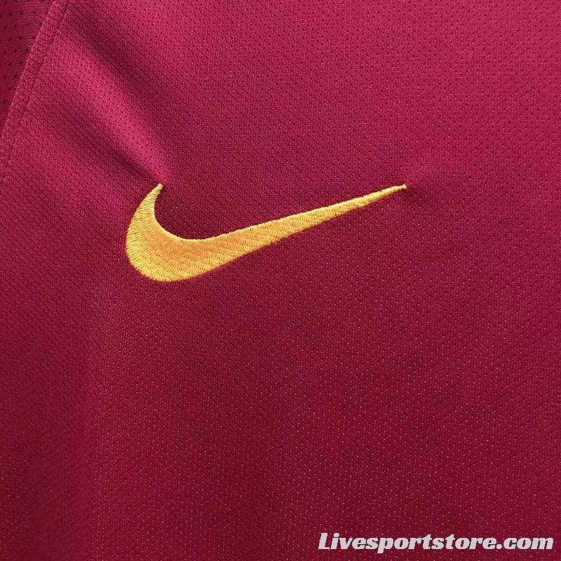 Retro 17/18 Roma Home Soccer Jersey