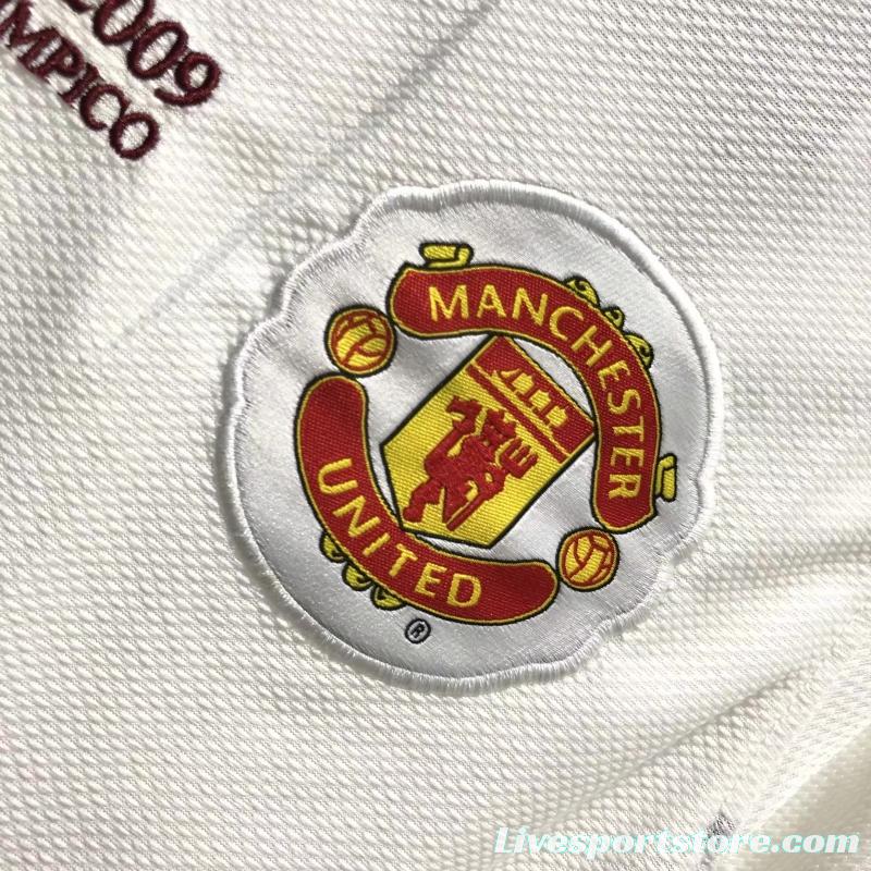 Retro 08/09 Manchester United Away Champions Version Soccer Jersey