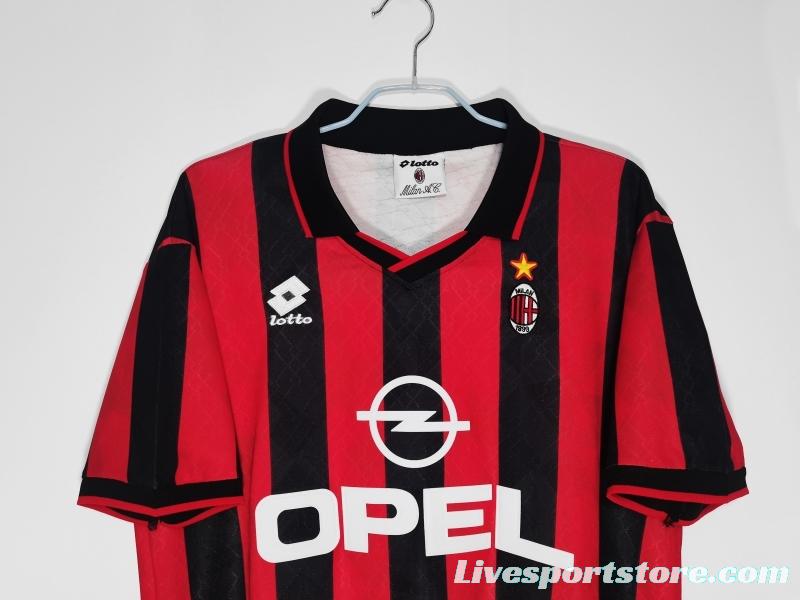 Retro 1995/96 AC Milan Home Soccer Jersey