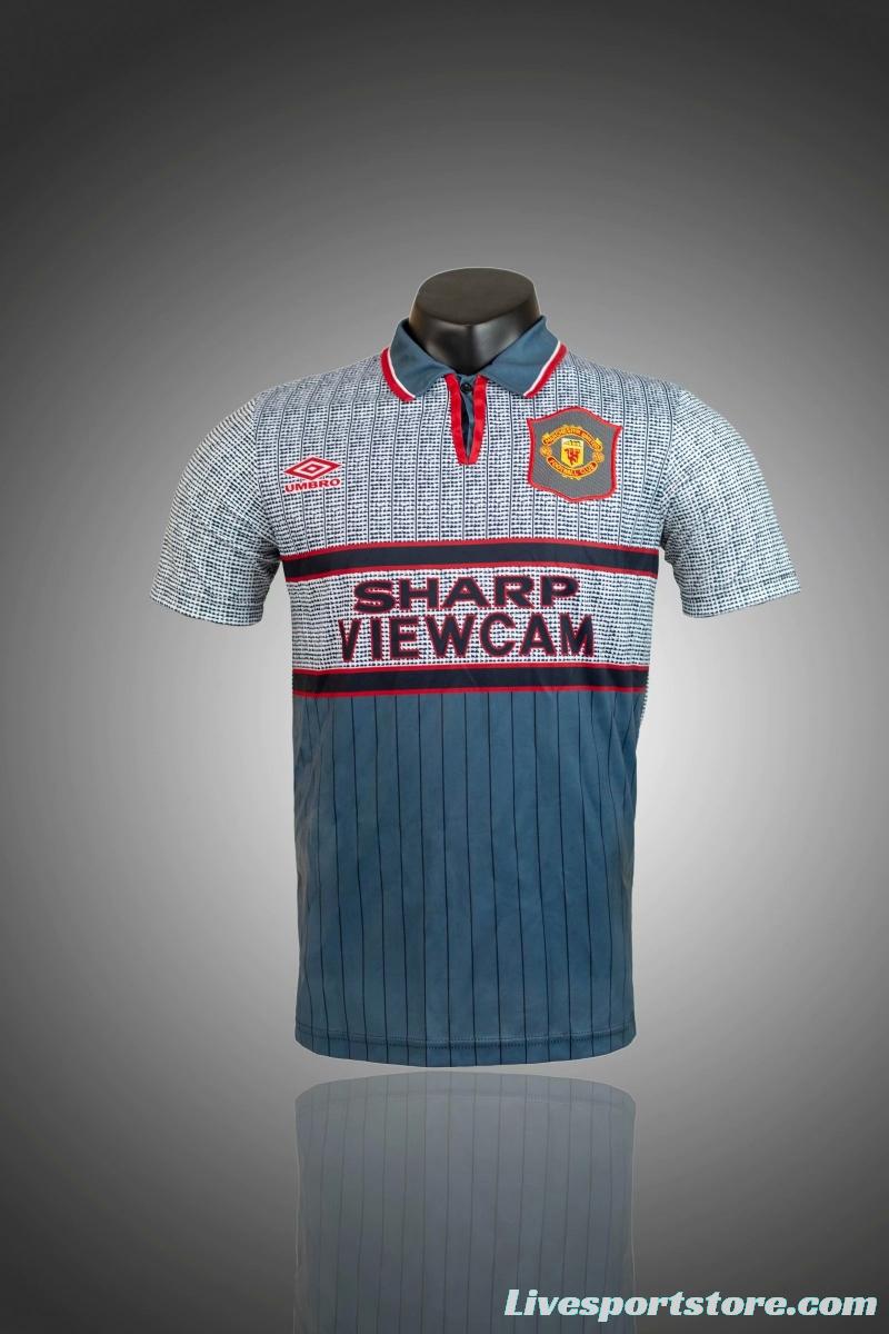 Retro 95/96 Manchester United Third Soccer Jersey