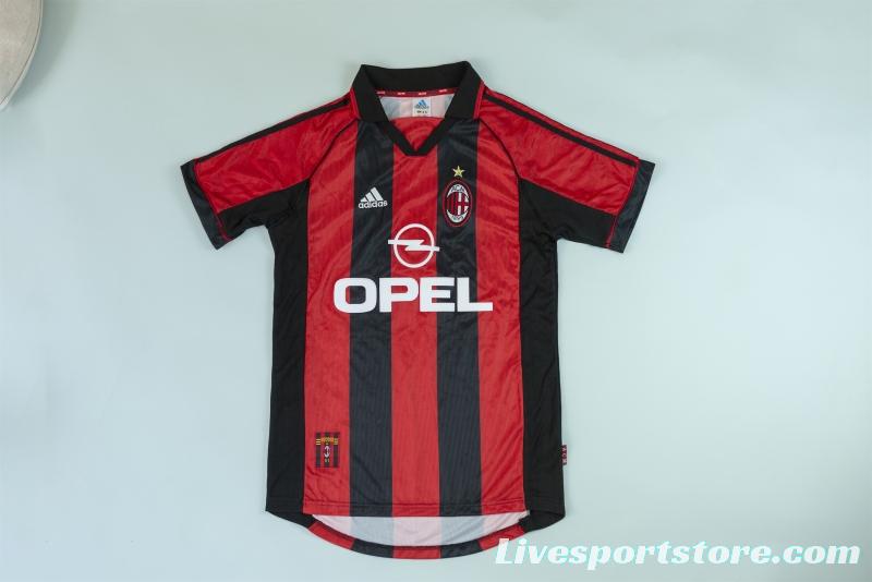 RETRO 98/00 AC Milan Home Soccer Jersey