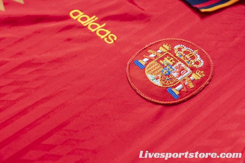 Retro 1994 Spain Home Soccer Jersey