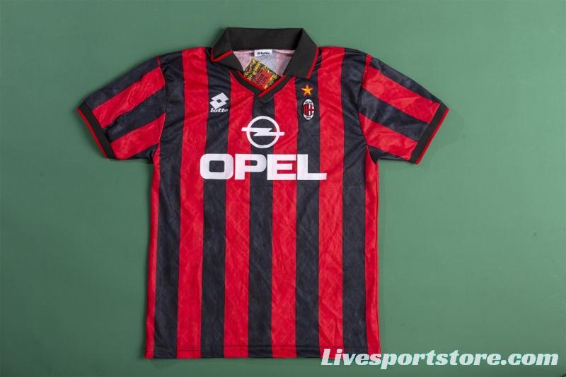 RETRO 94/96 AC Milan Home Soccer Jersey