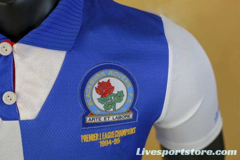 Retro 94/96 Blackburn Rovers Home Soccer Jersey