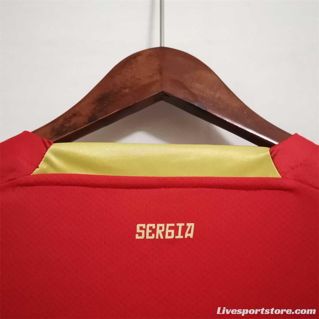 2022 Serbia Home Soccer Jersey