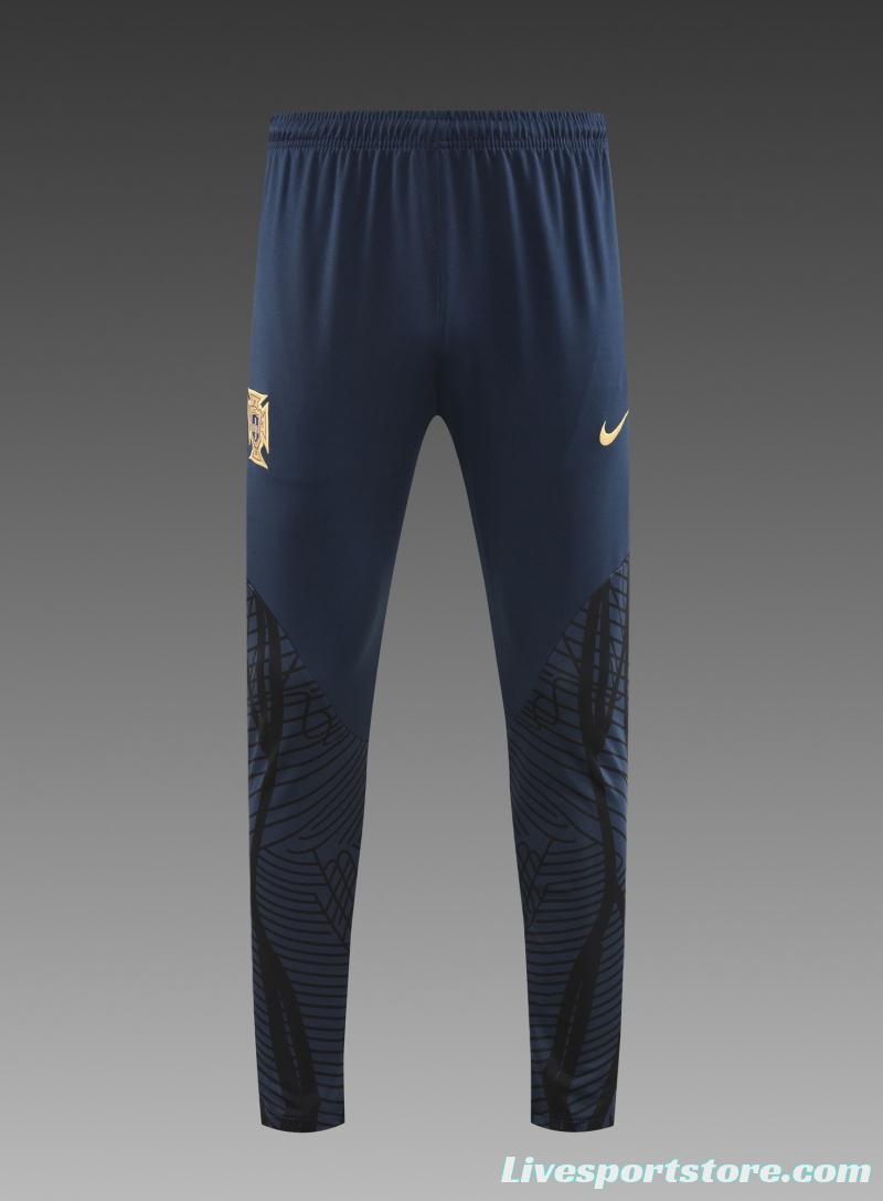 2022 Portugal Navy Half Zipper Tracksuit