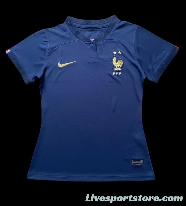 2022 France Home Woman Soccer Jersey