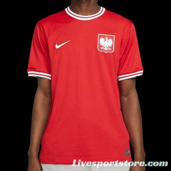 2022 Poland Away Red Soccer Jersey