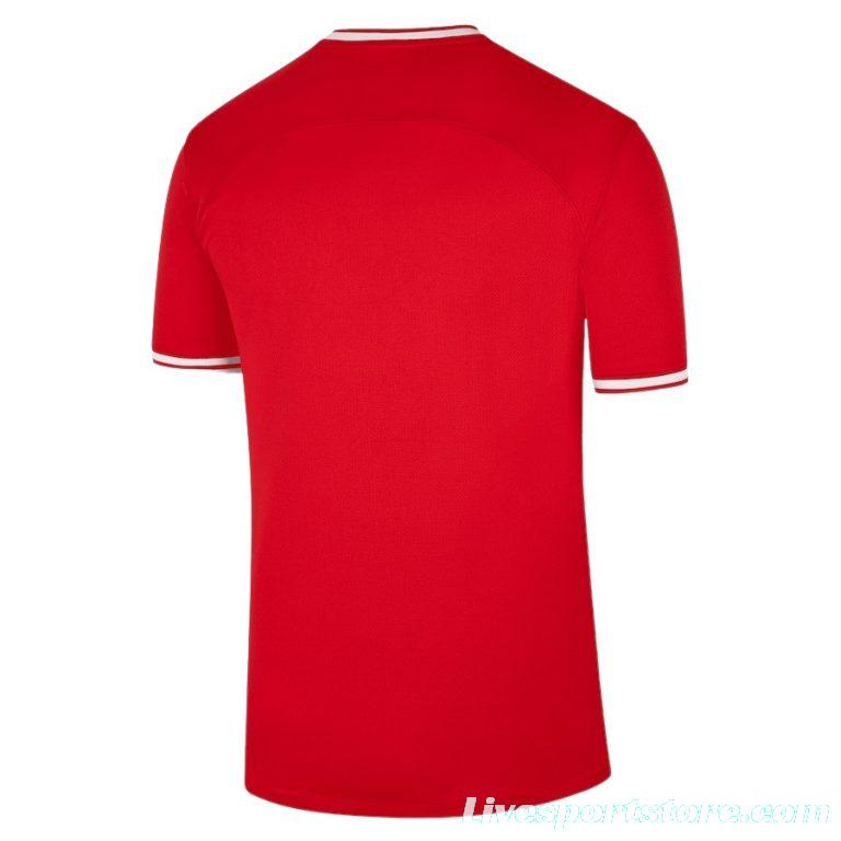 2022 Poland Away Red Soccer Jersey