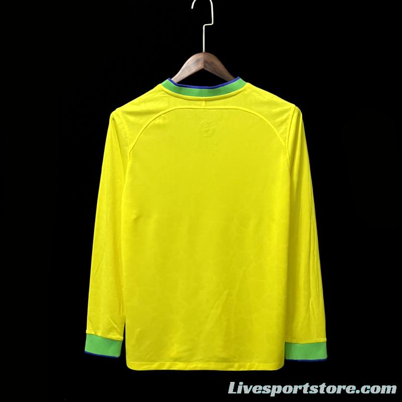 Long sleeve 2022 Brazil Home Jersey