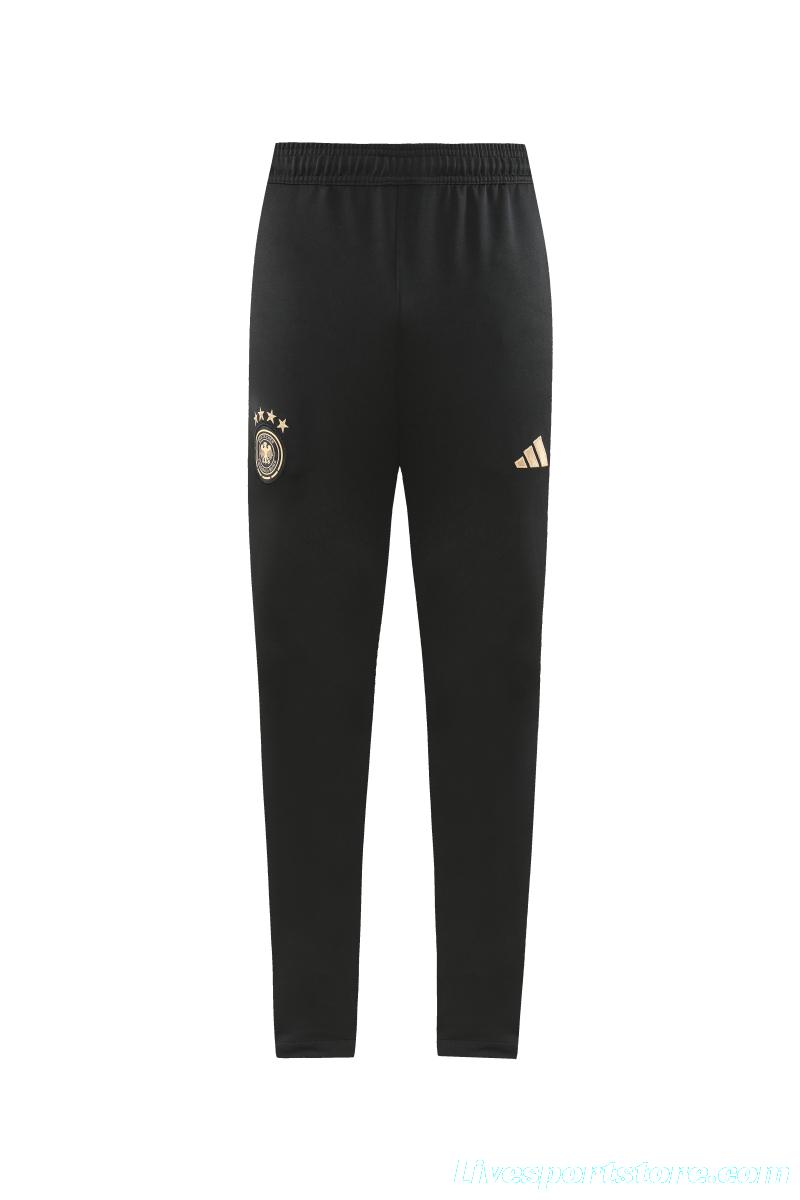 2022 Germany Black Full Zipper Tracksuit