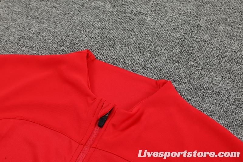 2022 Portugal Red Full Zipper Tracksuit