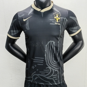 Fans Version 2022 Brazil Black Cactus Pattern Jersey