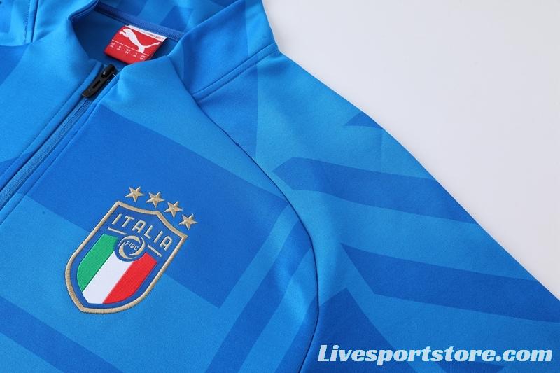 2022 Italy Blue Full Zipper Tracksuit