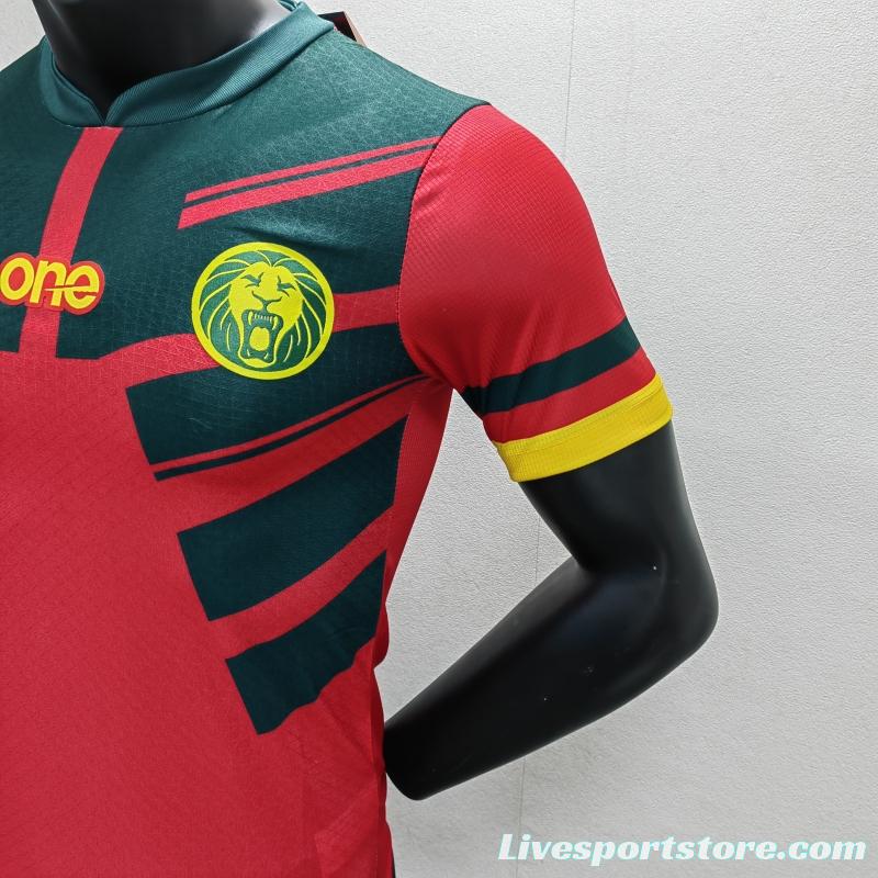 Player Version 2022 Cameroon Away Red Jersey