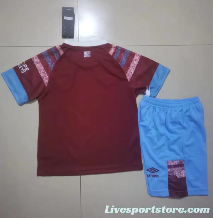 22/23 West ham Home Kids Jersey