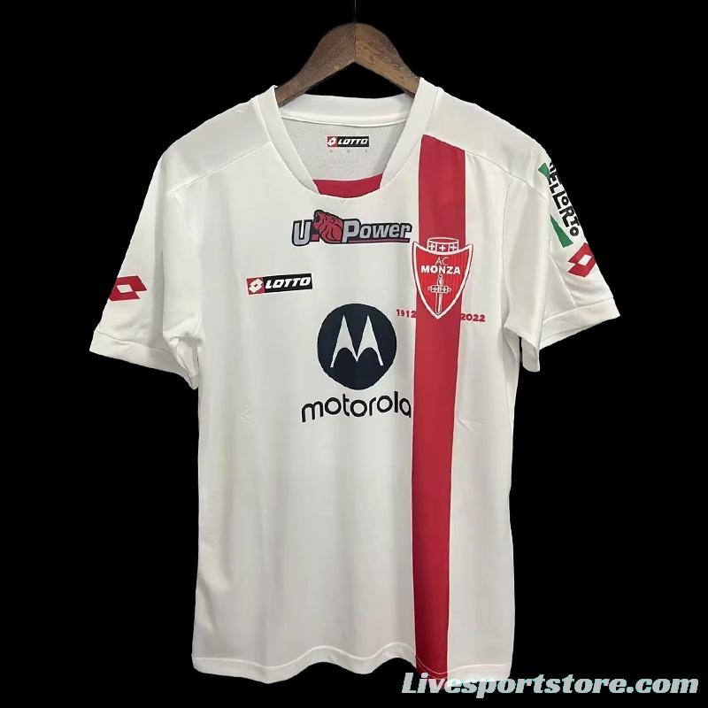 22/23 Monza Away White Soccer Jersey