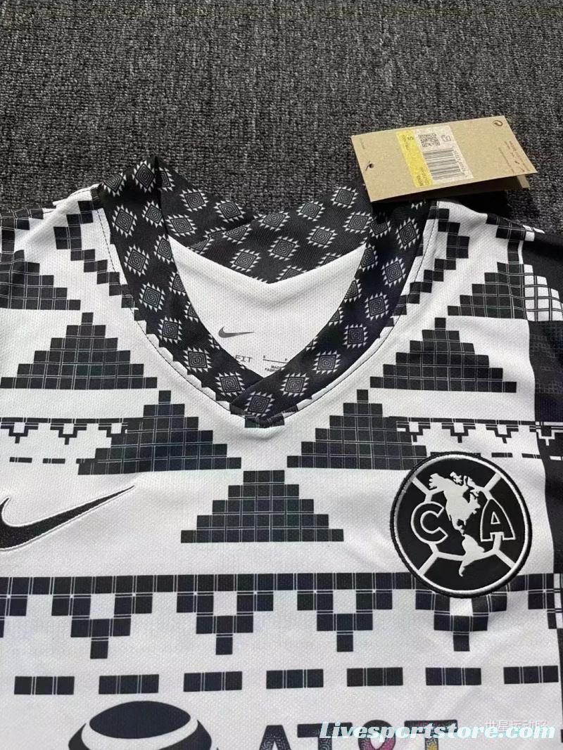 22 23 Club America Black/White Training Jersey