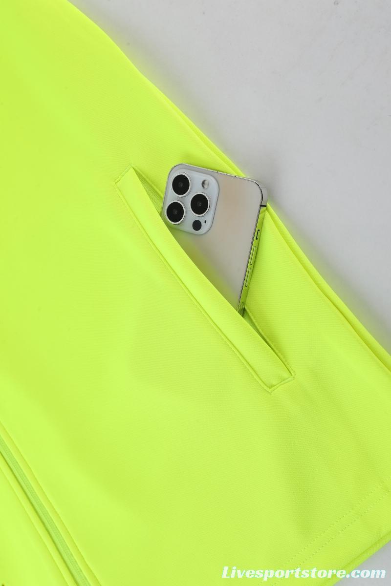 2022 Senegal Fluorescent Yellow Full Zipper Tracksuit