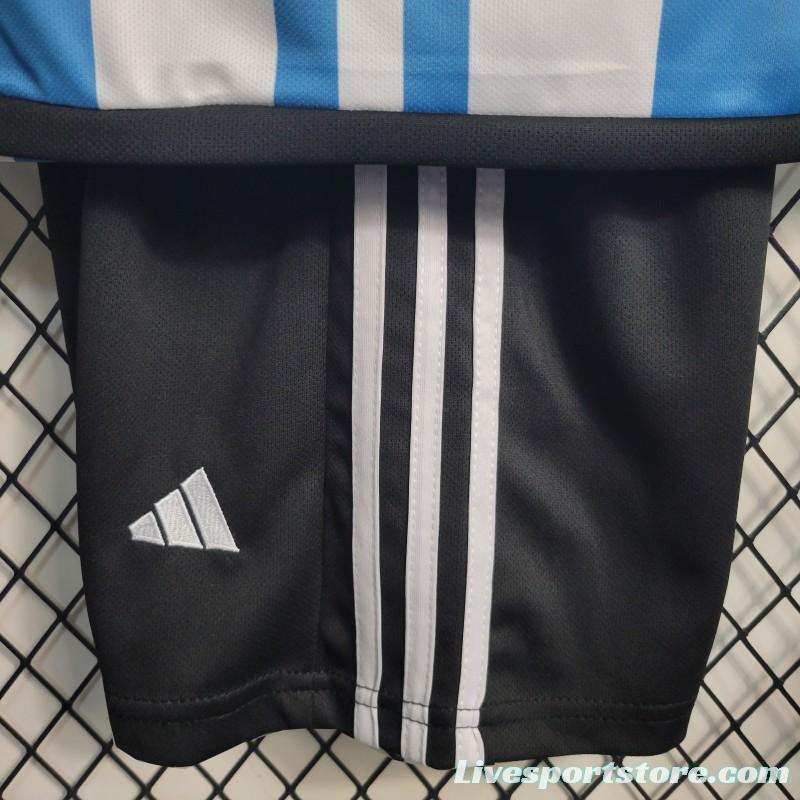 3-Stars 2023 Kids Argentina Home Jersey