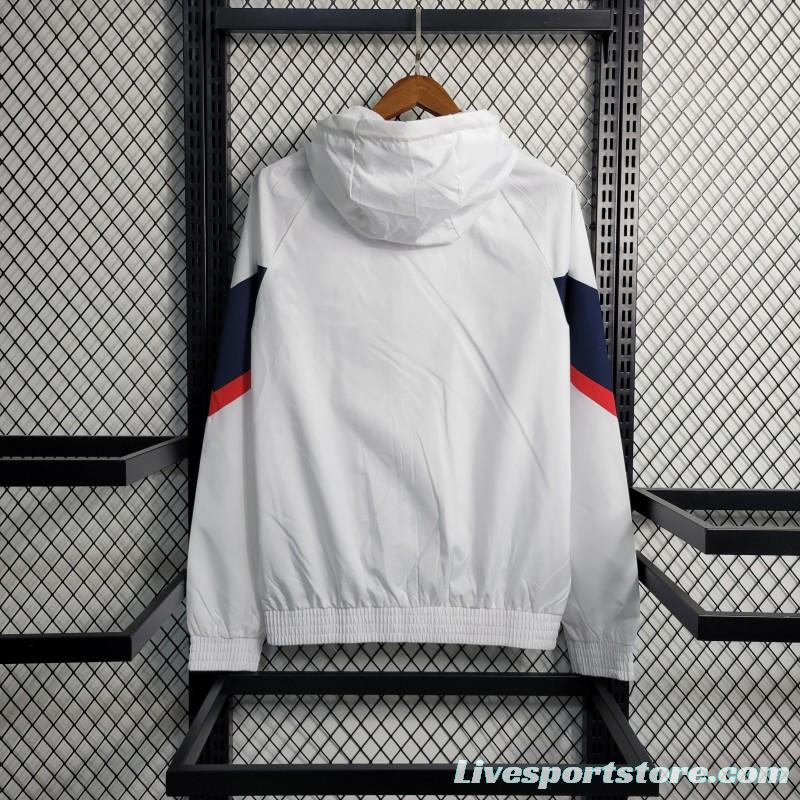 23-24 PSG White Windbreaker