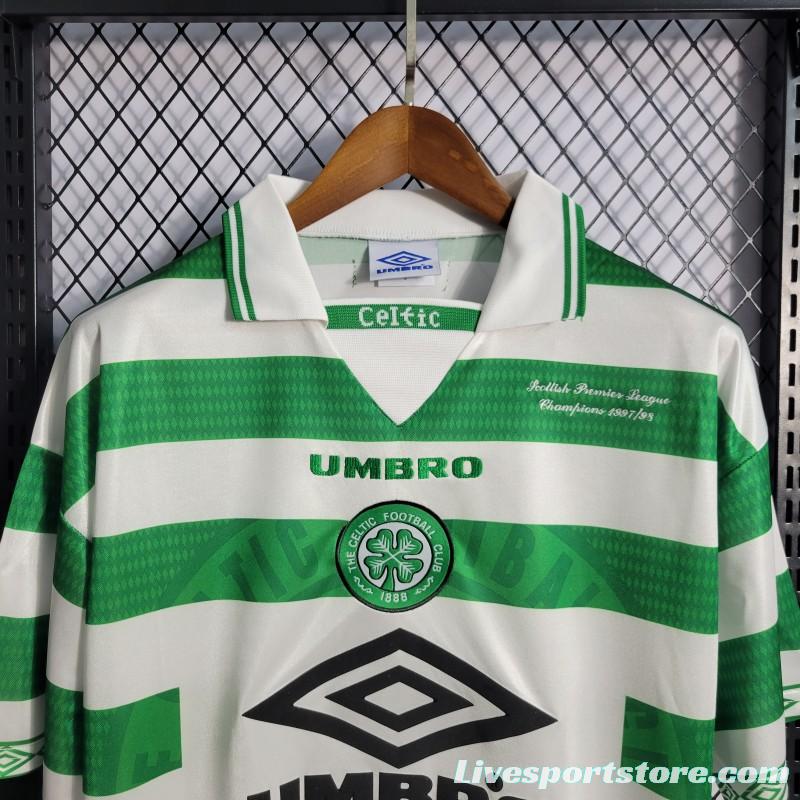 Retro 98/99 Celtic Home Champion Jersey