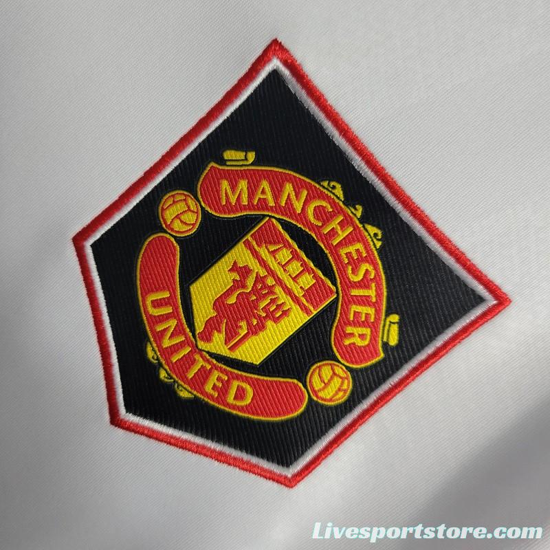 22/23 Long Sleeves Manchester United Away White Jersey