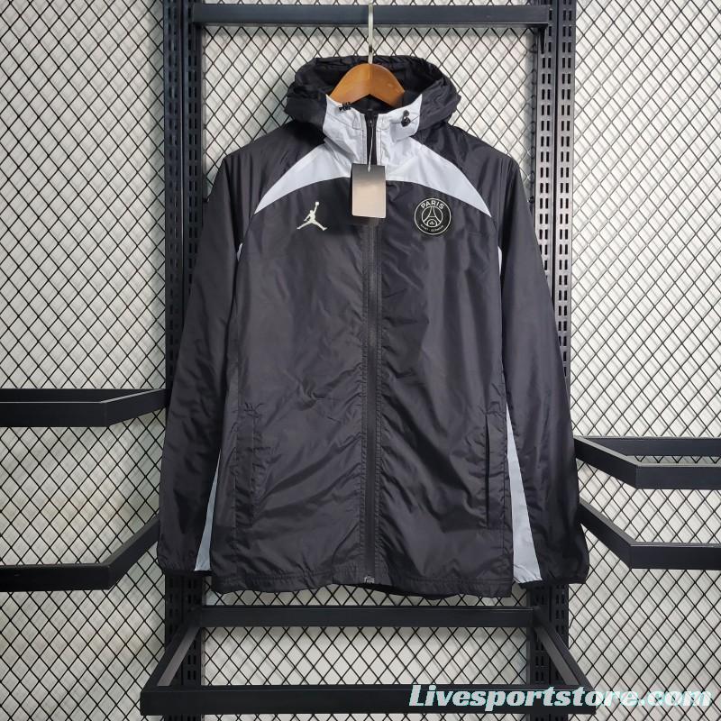 23-24 PSG Black Windbreaker