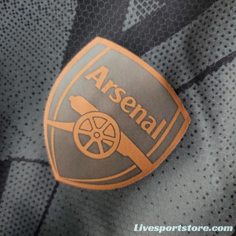 22-23 Arsenal Black Windbreaker