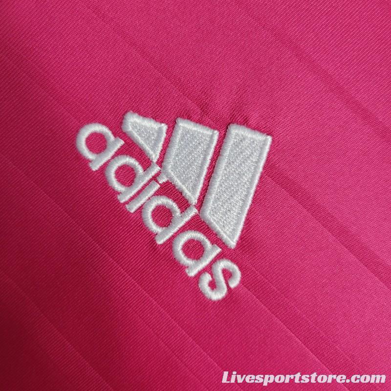 Retro 14-15 Long Sleeve Real Madrid Away Pink Jersey