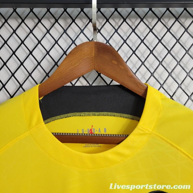 23-24 PSG Forth Pre-Match Yellow Training Jersey