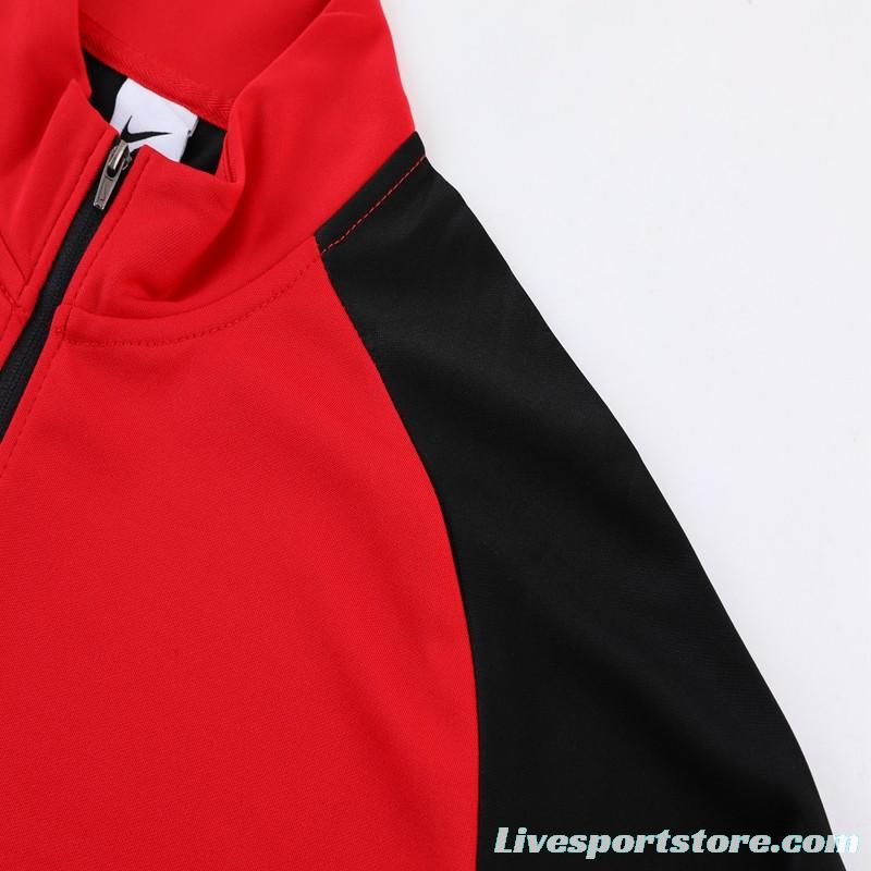 2023 NIKE Red Half Zipper Jacket +Pants