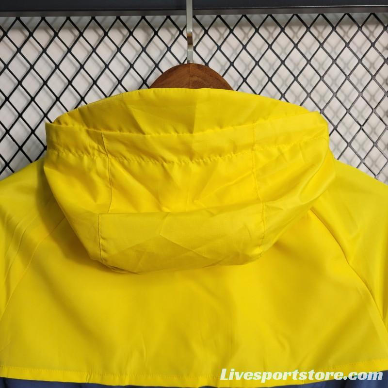 2022 Brazil Yellow Blue Windbreaker