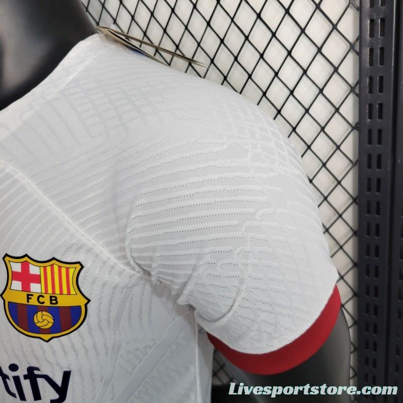 Player Version 23-24 Barcelona White Training Jersey