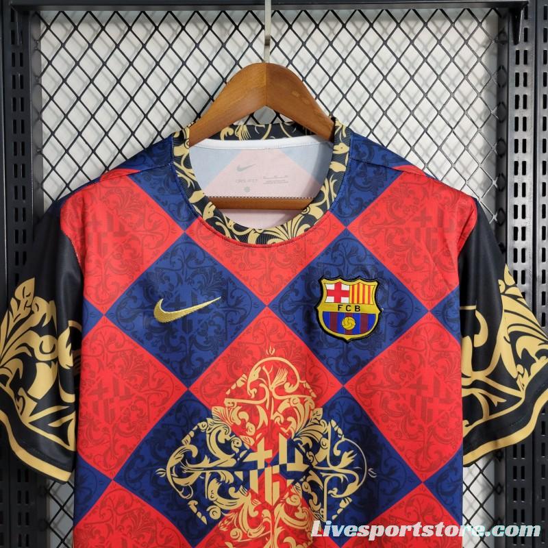 23-24 Barcelona Training Red Jersey