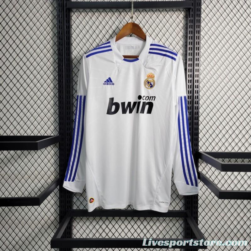 Retro Long Sleeve 10-11 Real Madrid Home Jersey