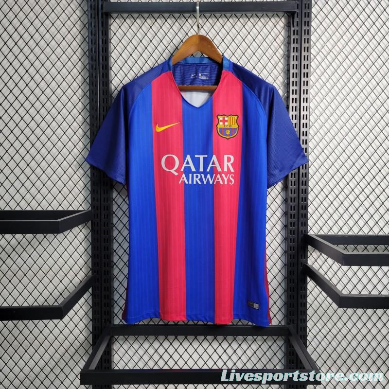 Retro 16-17 Barcelona Home Soccer Jersey