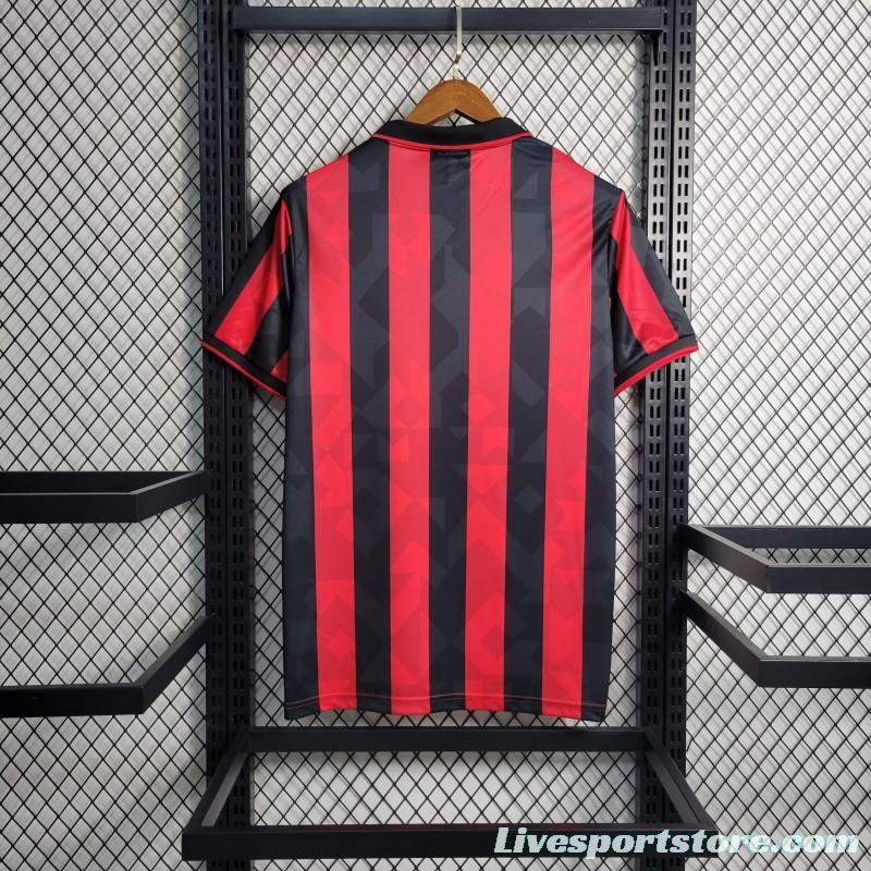 Retro 93-94 AC Milan Home Soccer Jersey