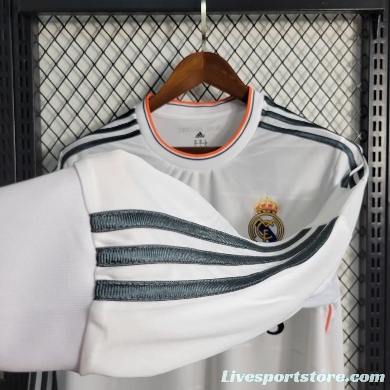 Retro 13-14 Long Sleeve Real Madrid Home Jersey